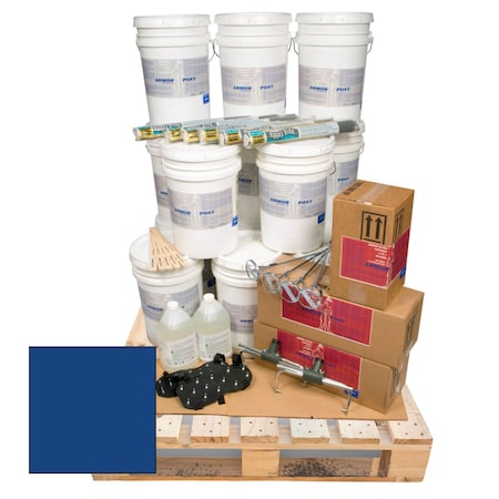 Armorpoxy Job On Pallet 3-Layer Epoxy System - 1,000 Sq Ft - Low VOC - Blue 110036