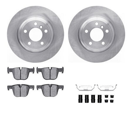 Dynamic Friction Co DFC Rotors with EURO 5000 Ceramic Brake Pads includes Hardware 6612-31387