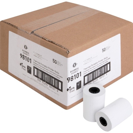 Business Source Rolls, Therm, 2 1/4X55', 50Ct 50PK BSN98101