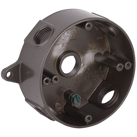 Hubbell 16.0 cu.in, Round Box Type, Aluminum, Round Shape 5361-7