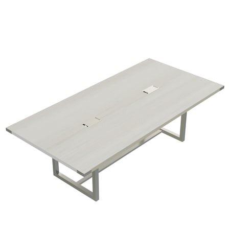 Mirella Conference Table, Steel Frame, Silver MRCS8WAH