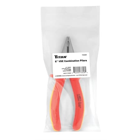 Titan 6 In. Insulated Combination Pliers 73326