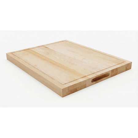 Amgood 18 in. x 24 in. Maple Wood Cutting Board, Reversible with Juice Groove and Handles AMG MWCB-1824-SQJG-Z