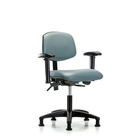 Blue Ridge Ergonomics Vinyl Chair, Vinyl, Adjustable Arms BR-VDHCH-RG-T0-A1-RG-8822