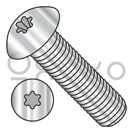 4-40X5/16 6 Lobe Button Head Cap Screw Fully Threaded 18-8 Stainless Steel, 5000PK