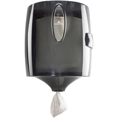 Brawny FortGuard 12-5/8"H x 10-1/4"W, Center Pull Wipe Dispenser, Translucent Smoke 54050