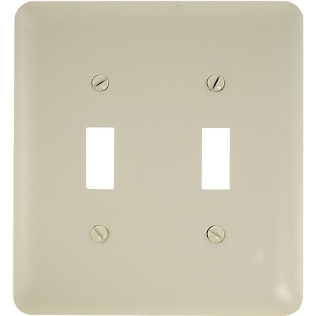Amerelle Wall Plate 2G Tgl Steel Almond 935TTAL