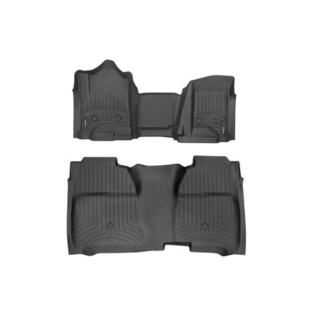 Weathertech Black, Front and Rear Floorliners for Vinyl Floors 4412681V-445422V