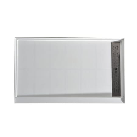 Anzzi 60in x 32in Double Threshold Shower Base - White - Base Series SB-AZ302R SB-AZ303R