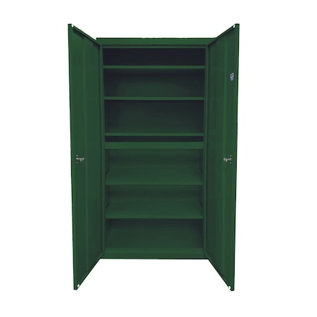 Steel Cabinets Usa Storage Cabinet, 72 in H, 36 in W, Leaf Green, 5 Shelves UA-362472-5-LG