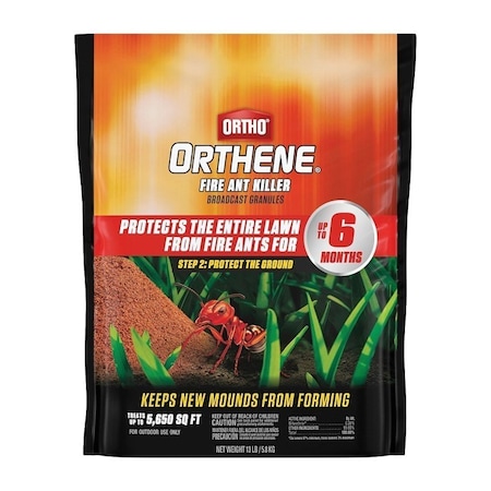 Ortho Orthene Fire Ant Killer, Solid, Spreader Application, Residential Lawn Space, 13 lb Bag 4662801