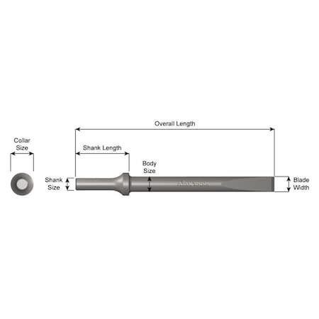 Ajax Flat Chisel, 11" 910-11