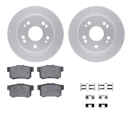 Dynamic Friction Co DFC GEOSPEC Coated Rotors with 5000 Brake Pads - Ceramic and Hardware 4512-59117