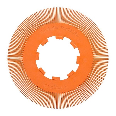 Scotch-Brite Radial Bristle Brush, SS, Gray, 6 in dia. 7100374834