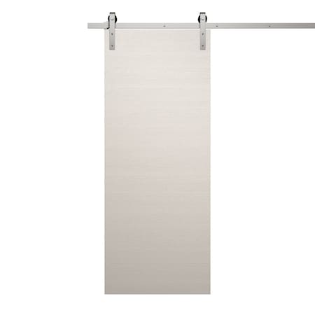 Sartodoors Modern Barn Door 36 x 80 inches, Ego 5000 Painted White Oak, 6.6FT Silver Rail Track Heavy Hardwar EGO5000BD-S-PWO-36