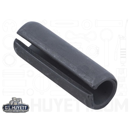 Huyett Slotted Spring Pin, Standard Duty, Phosphate Coat High Carbon Steel, .5 Dia x 1.5 L x .094 Wall MS16562-184