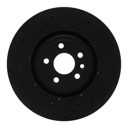 Dynamic Friction Co DFC Brake Rotor - Drilled and Slotted - Black 633-20033L