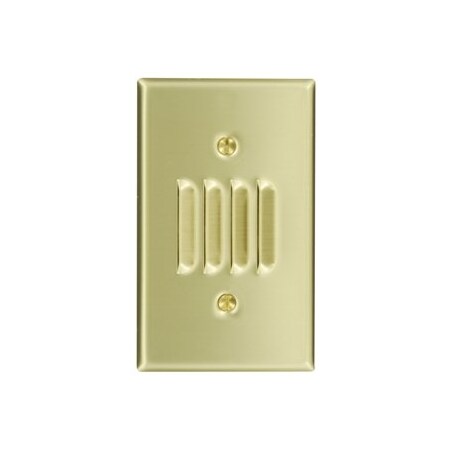 Leviton Louvre Wallplate, Standard Size, Gang 1, Brass 81079
