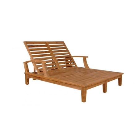 Anderson Teak Brianna Double Sun Lounger with Arm Stainless Steel Ledge SL-209N