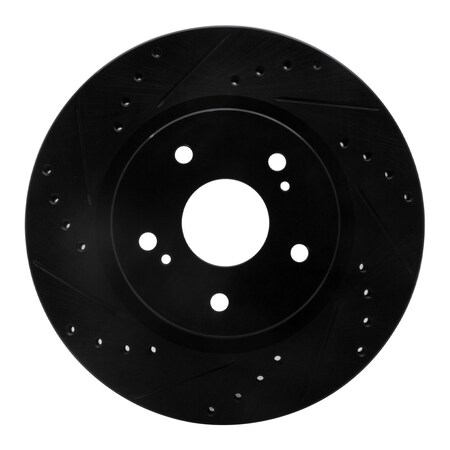 Dynamic Friction Co DFC Brake Rotor - Drilled and Slotted - Black 633-01014L