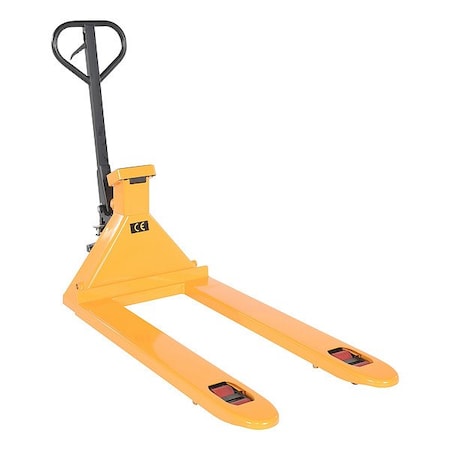 Vestil PlatformTruckScale, 68in, 27in, Ylw, 5000lb PM-2748-SCL-LP-E