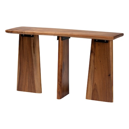 Bali & Pari Caruso Suar Wood Console Table - Live Edge Statement Table for Entryway or Living Room 266-14328-ZORO