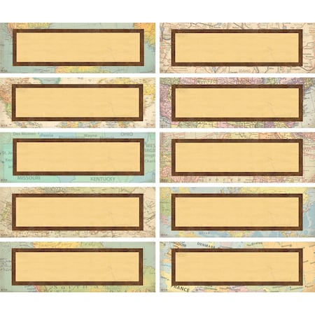 Teacher Created Resources Travel the Map Labels Magnetic Accents, 60PK 77487