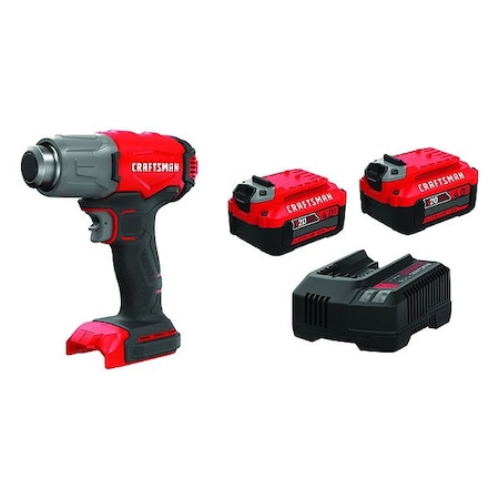 Craftsman Cordless Heat Gun 20V AND Power Tool Bat CMCE530B/CMCB204-2CK