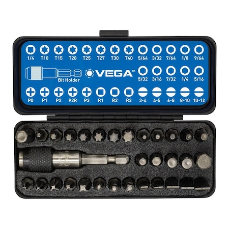 Vega Screwdriver Bit Set, 32Pc Standard Drive V32-1P