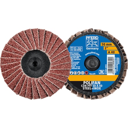 Pferd 2'' POLIFAN Mini Flap Disc - Flat - Aluminum Oxide - 40 Grit 42912