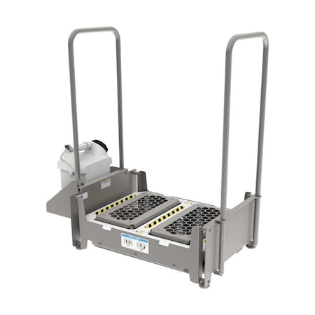 Foamit Footwear Sanitizer, Airless Walkthrough, Includes 2.5 G Chemical Jug with Suction Hose and Shelf 805803