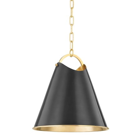 Hudson Valley Lighting Burnbay 1 Light Pendant 13.75 In. Aged Old Bronze 6214-AOB