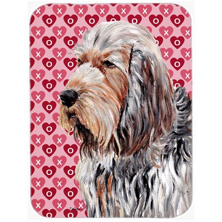 Carolines Treasures Otterhound Large Size Hearts And Love Glass Cutting Board SC9708LCB