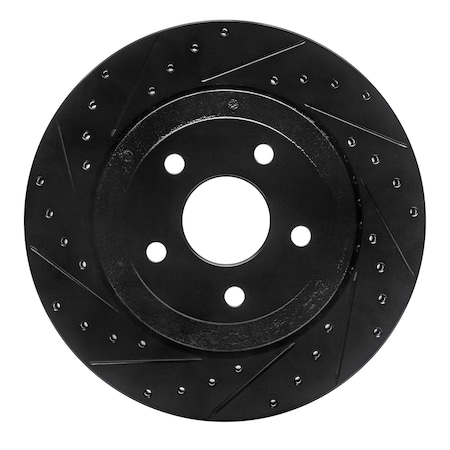 Dynamic Friction Co DFC Brake Rotor - Drilled and Slotted - Black 633-42003L