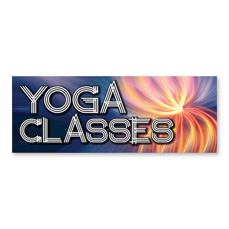 Signmission Yoga Classes, 12 Inch, Decal D-12-30441