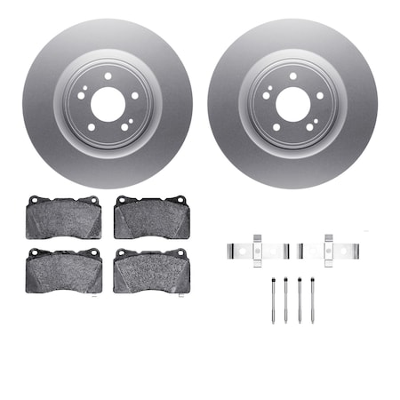 Dynamic Friction Co DFC GEOSPEC Coated Rotors with 5000 Brake Pads - Ceramic and Hardware 4512-72073