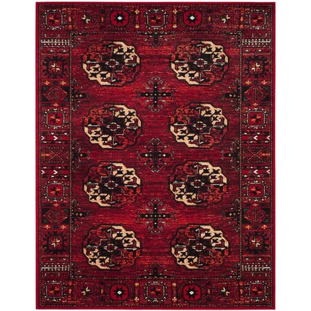 Flowers First 9 x 12 ft. Vintage Hamadan Power Loomed Area Rug, Red & Multi Color - Large Rectangle FL1881789