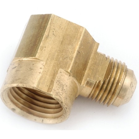 Anderson Metals Tube Elbow, 1/2 x 3/4 in, 90 deg Angle, Brass, 750 psi Pressure 754050-0812