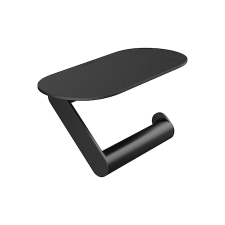 Hansgrohe WallStoris Toilet Paper Holer with Shelf in Matte Black 27928670