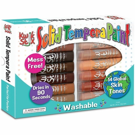 Kwik Stix Solid Tempera Paint Sticks, Global Skin Tone Set, 14 Colors TPG-672