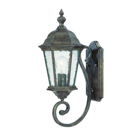 Homeroots One Light Antique Black Carousel Lantern Wall Light 398608