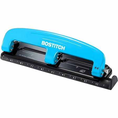 Bostitch EZ Squeezetrade 12 ThreeHole Punch, Blue ACI2103