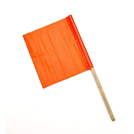 Mutual Industries Vinyl Reinforced Orange Safety Flags, 10PK 14994-30-24