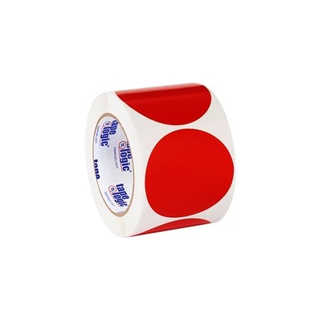 Bubblefast 3'' Red Inventory Circle Labels BFDL614A