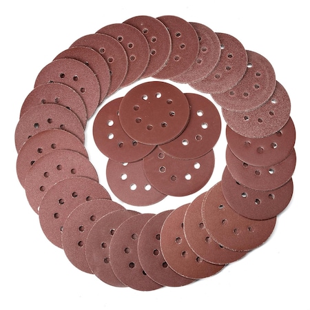 Neiko 60-600 Grit Hook and Loop Sanding Discs, 150-Pieces, 5'' Diameter 11271A