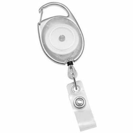 Brady BADGE REEL, TRANSLUCENT CLEAR PREMIER BADGE REEL, 30in CORD, CLEAR STRAP 2120-7050