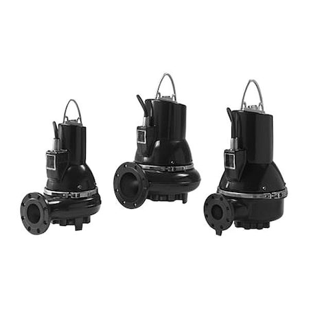 Grundfos Grinder Pump, 33 ft, Three, 208/230V AC 98682355