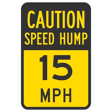 Lyle Speed Hump 15 MPH, 12x18, Engineer Grade, Yellow G-3554-EG_12x18