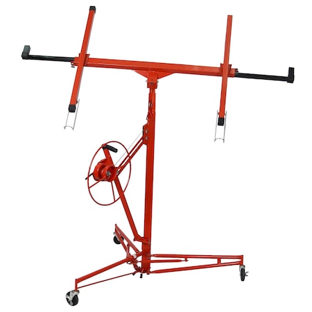 Wrightmaster Drywall Lift Panel 11ft Lift Drywall Panel Hoist Jack Lifter, Red ZR-W46537282