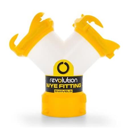 Camco 39629 360 Deg Revolution Translucent Wye Fitting, Clear with Yellow CA324180